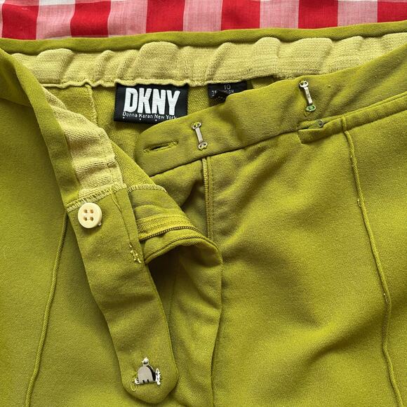 Vintage‎ 90s Does 50s DKNY Green Cigarette Pants Slim Skinny // Size 10 Large - Picture 4 of 5